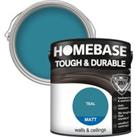 Homebase Tough & Durable Matt Paint Teal - 2.5L