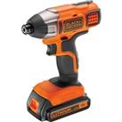 BLACK+DECKER 18V Cordless Impact Driver with Battery and Charger (BDCIM18C1-GB)