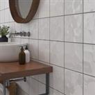 Bumpy White Ceramic Wall Tile 200 x 200mm