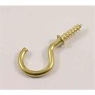 Round Cup Hook - Brass - 19mm - 5 Pack