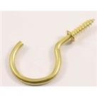 Round Cup Hook - Brass - 38mm - 3 Pack