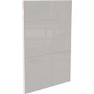Modern Slab Kitchen 3 Drawer fronts (W)497mm - Gloss Grey