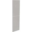 Modern Slab Kitchen Larder Door (Pair) (H)976 x (W)597mm - Gloss Grey