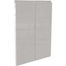 Handleless Kitchen Cabinet Door (Pair)(W)275mm - Gloss Grey