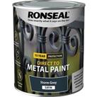 Ronseal Direct to Metal Satin Paint Storm Grey - 750ml