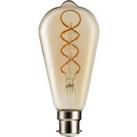 TCP Decorative Lightbulb Soft Filament ST64 Cage BC 4W/23W Warm Amber 1 Pack