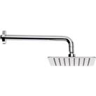 Bathstore Piano 200mm Square Shower Head (with long round wall arm)