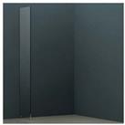 Bathstore Wet Room Screen with Ceiling Bar 2000 x 800mm - Black