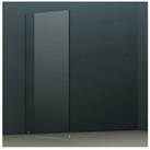 Bathstore Wet Room Screen with Wall Bar 2000 x 1000mm - Black