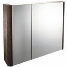 Bathstore Linen 800mm Mirror Wall Cabinet - Rust
