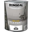 Ronseal One Coat Tile Paint White Satin - 750ml