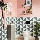 House Beautiful Cube Fern Porcelain Wall & Floor Tile 200 x 200mm - 0.52 sqm Pack