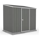Absco 7.5 x 5ft Space Saver Metal Pent Shed - Grey