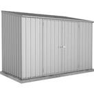 Absco 10 x 5ft Space Saver Metal Pent Shed - Zinc
