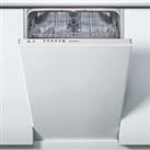 Indesit DSIE2B10UKN Fully Integrated Slimline Dishwasher - White Control Panel