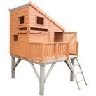 Shire 6x4ft Command Post Wooden Playhouse with Platform - Including Installation