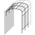 Agriframes Wall Pergola Extension - (H)2.26 x (W)2.4 x (D)0.75 m - Black