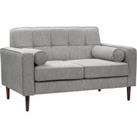 Draper Woven Fabric 2 Seater Sofa in a Box - Grey