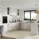 Modern Slab Kitchen Cabinet Door (W)147mm - Timber Style
