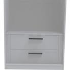 House Beautiful Fitted Bedroom Internal Built-In Two Drawer Unit for Double Wardrobe - White