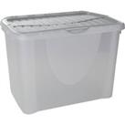 60L Flip Lid Storage Box - Light Grey