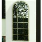MirrorOutlet Green Country Rustic Multi Panel Design Garden Mirror - 140x56cm