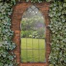 MirrorOutlet Rose Garden Rustic Arch Metal Garden Mirror- 115x50cm