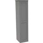 House Beautiful Realm Fitted Look Single Wardrobe, Oak Effect Carcass - Grey Shaker Door (W) 551mm x