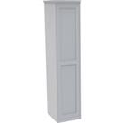 House Beautiful Realm Fitted Look Single Wardrobe, Oak Effect Carcass - White Shaker Door (W) 551mm 