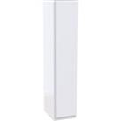 House Beautiful Escape Single Wardrobe, White Carcass - Gloss White Handleless Door (W) 450mm x (H) 