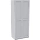 House Beautiful Realm Double Wardrobe, White Carcass - White Shaker Doors (W) 900mm x (H) 2196mm