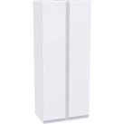 House Beautiful Escape Double Wardrobe, White Carcass - Gloss White Handleless Doors (W) 900mm x (H)