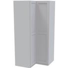 House Beautiful Realm Corner Wardrobe, White Carcass - White Shaker Doors (W) 1053mm x (H) 2196mm
