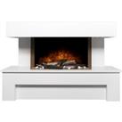 Adam Havana Fireplace Suite with Remote Control in Pure White, 43 Inch
