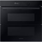 Samsung Series 5 Dual Cook Flex NV7B5750TAK Wi-Fi Connected Built In Electric Single Oven with Steam Function - Black Glass
