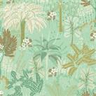 Grandeco Louan Floral Foliage Sage Metallic Textured Wallpaper