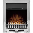 Adam Blenheim 2000W Electric Fire with Inset Fitting and LED Flame Effect - Chrome