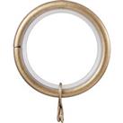 Pack of 6 Antique Brass Lined Metal Curtain Rings (Dia 16/19mm)