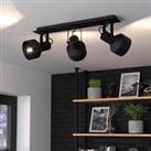 Eglo Casibare 3 Lamp Spotlight - Black