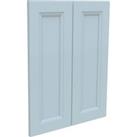 French Shaker Kitchen Cabinet Door (Pair) (W)275mm - Light Blue