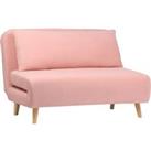Arla Velvet Folding Sofa Bed - Pink