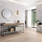 Calacatta Dover Porcelain White Marble Effect Matt Wall and Floor Tile 300 x 600mm - 1.08sqm Pack