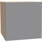 House Beautiful Honest Single Bridging Unit, Oak Effect Carcass, Gloss Grey Slab Door (W) 450mm x (H