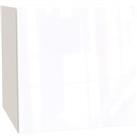 House Beautiful Honest Single Bridging Unit, White Carcass, Gloss White Slab Door (W) 450mm x (H) 45
