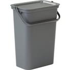 10L Recycling Bin with Handle - Platinum