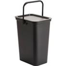 25L Recycling Bin with Handle - Black
