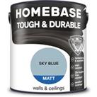 Homebase Tough & Durable Matt Paint Sky Blue - 2.5L