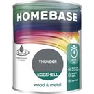Homebase Interior Quick Dry Eggshell Paint Thunder - 750ml