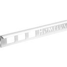 Homelux 8mm PVC Straight Edge Tile Trim White - 2.5m