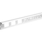 Homelux 10mm PVC Straight Edge Tile Trim White - 2.5m